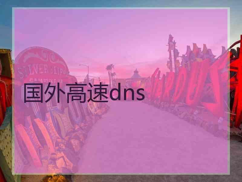 国外高速dns