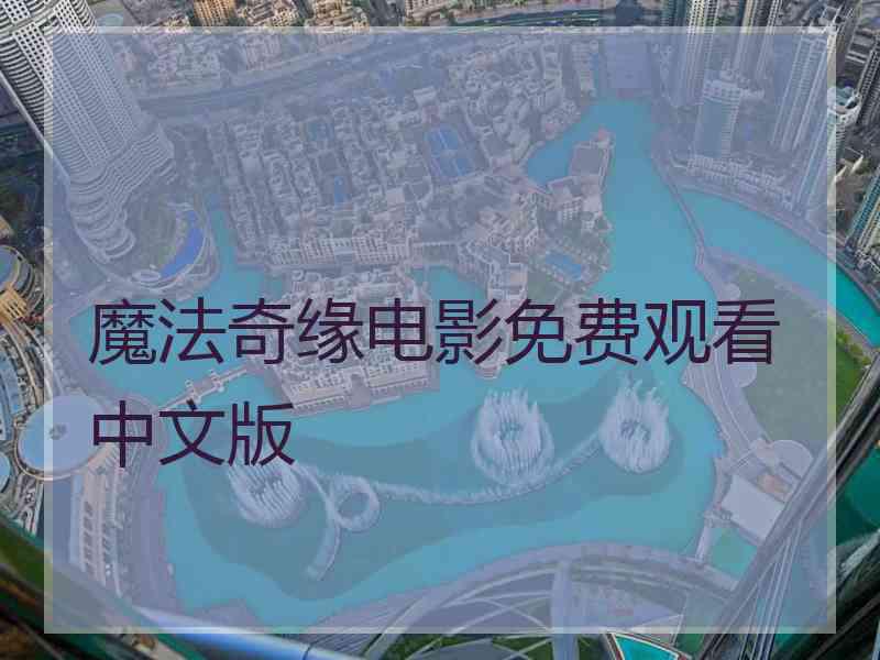 魔法奇缘电影免费观看中文版