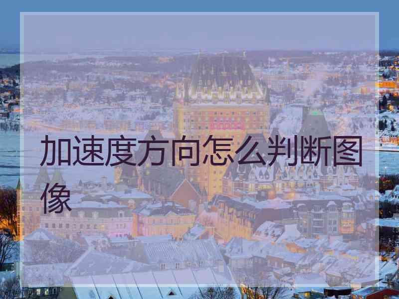加速度方向怎么判断图像
