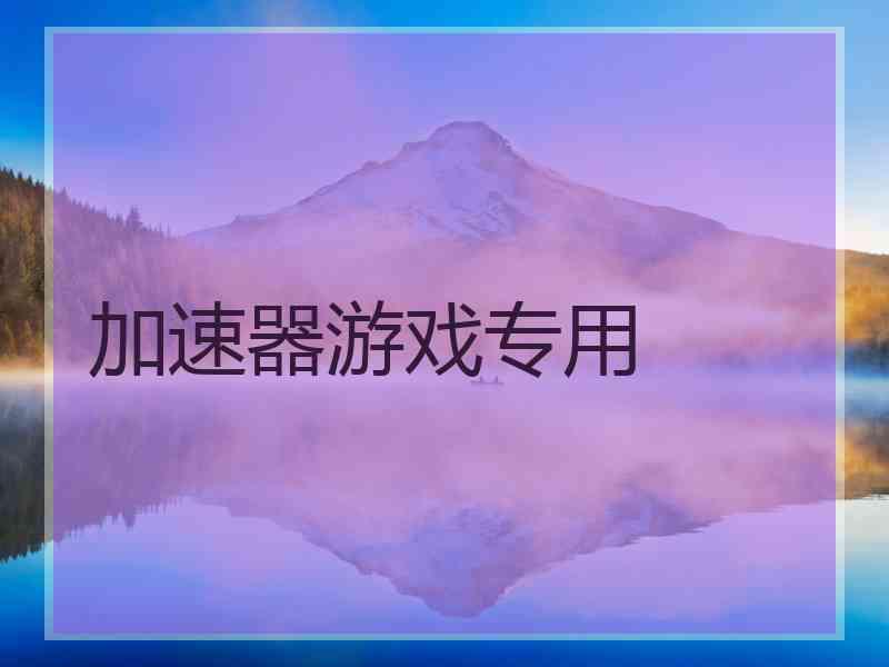 加速器游戏专用