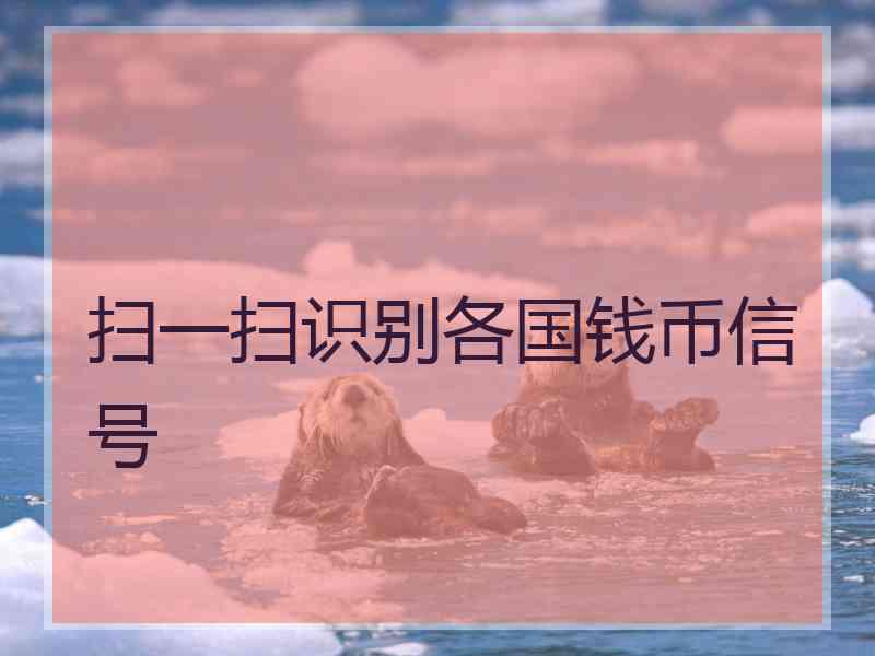 扫一扫识别各国钱币信号