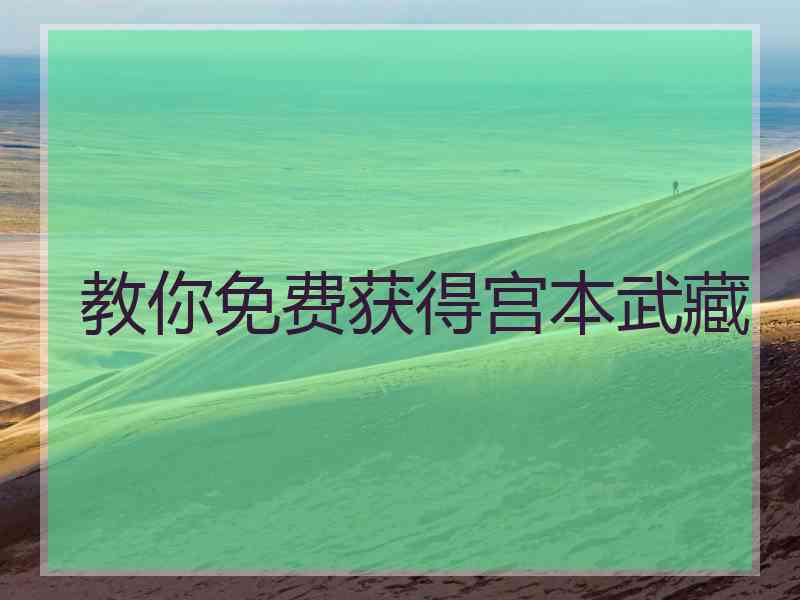 教你免费获得宫本武藏