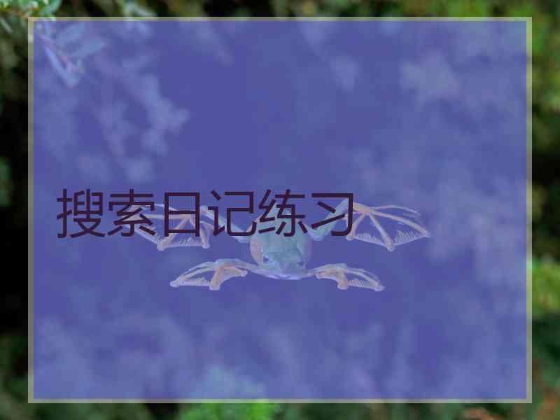 搜索日记练习